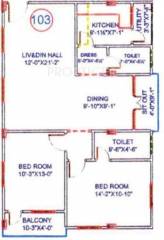 View Fern Heights (2BHK+2T (1,200 sq ft) 1200 sq ft)