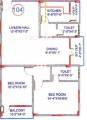 View Fern Heights (2BHK+2T (1,233 sq ft) 1233 sq ft)