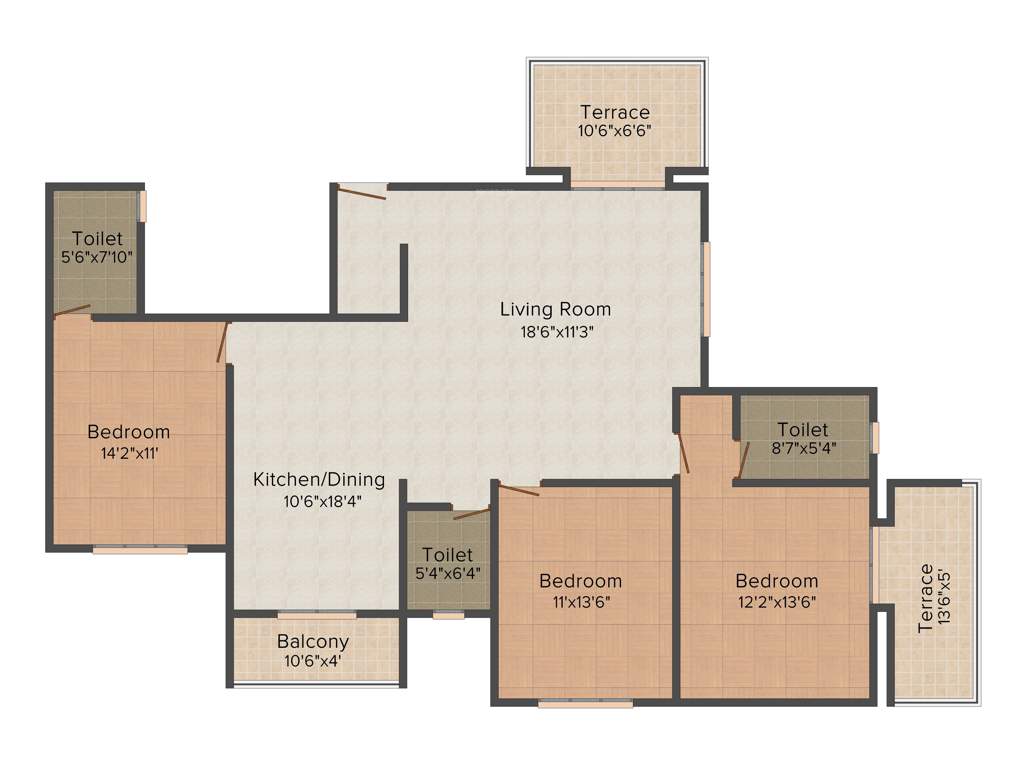 Townscape Mithila Nagari (3BHK+3T (2,085 sq ft) 2085 sq ft)