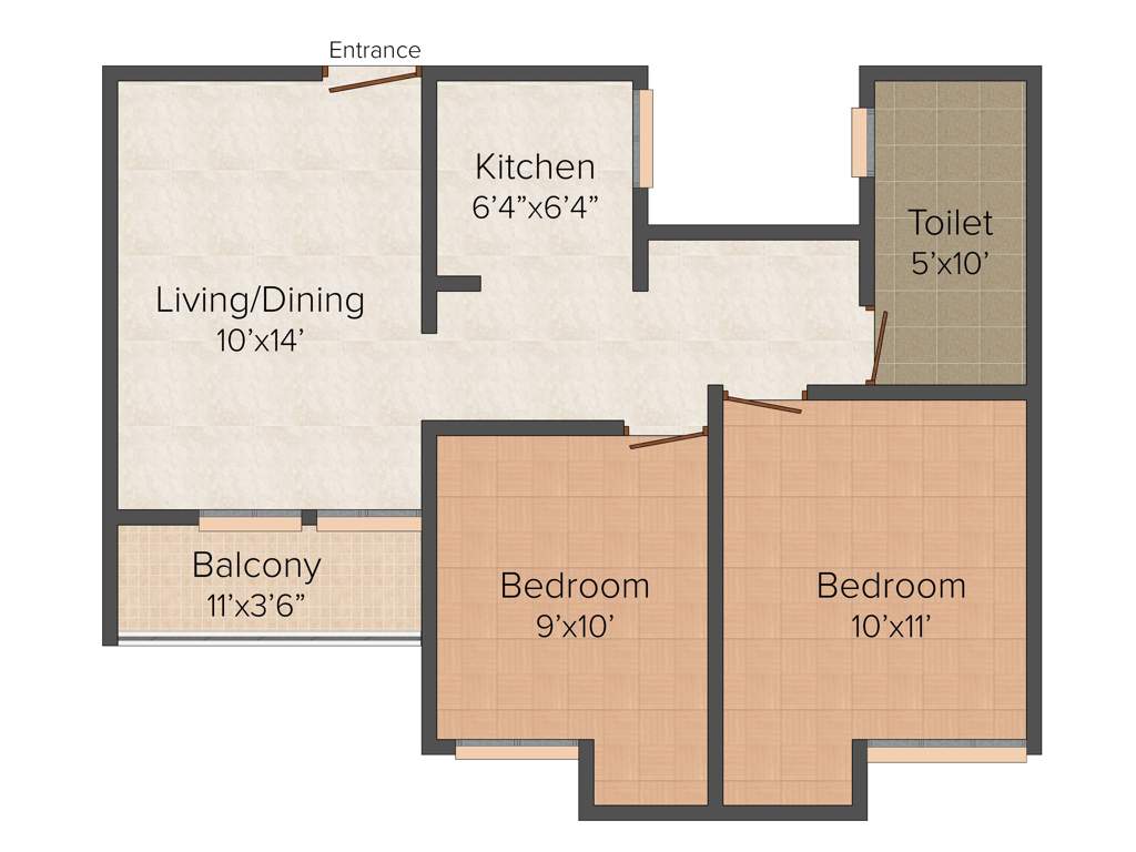 Agrim Vista (2BHK+1T (766 sq ft) 766 sq ft)