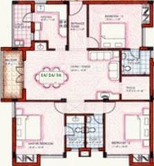 India The Sanidine Spectrum (3BHK+3T (1,340 sq ft) 1340 sq ft)
