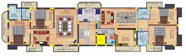 India The Golden Trident (4BHK+4T (2,805 sq ft)   Servant Room 2805 sq ft)