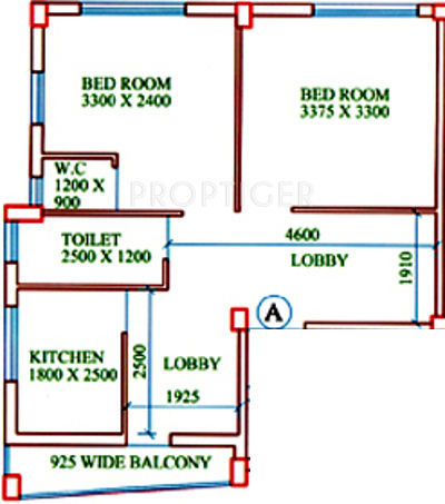 Roytech Comfort (2BHK+2T (786 sq ft) 786 sq ft)
