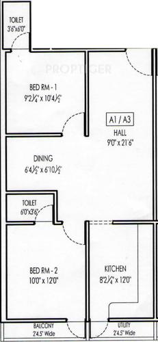 Lakshmi Sri Ranganatha Nagar (2BHK+2T (990 sq ft) 990 sq ft)