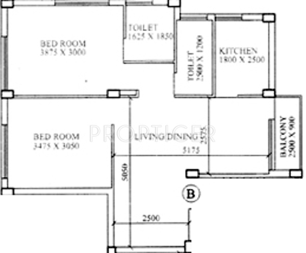 Roytech Exclusive (2BHK+2T (902 sq ft) 902 sq ft)