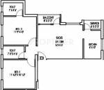 Floor Plan (2BHK+2T (908 sq ft) 908 sq ft) Mahalakshmi Manappakkam Floor Plan (2BHK+2T (908 sq ft) 908 sq ft)