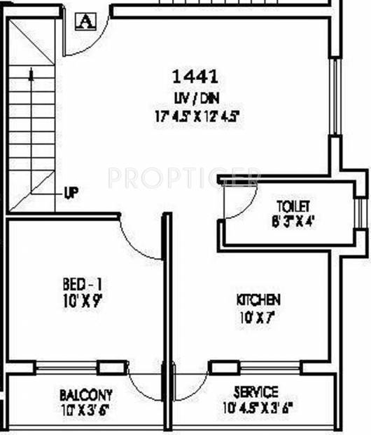 Mahalakshmi Manappakkam Floor Plan (3BHK+3T (1,441 sq ft) 1441 sq ft)