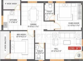 Chinmie Flying Bird (2BHK+2T (1,090 sq ft) 1090 sq ft) Chinmie Flying Bird (2BHK+2T (1,090 sq ft) 1090 sq ft)