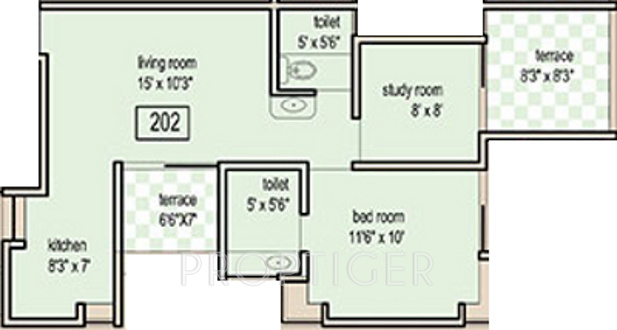 Krish The Pavillion (1BHK+1T (811 sq ft) Study Room 811 sq ft) Krish The Pavillion (1BHK+1T (811 sq ft) Study Room 811 sq ft)