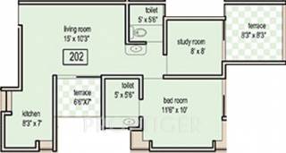 Krish The Pavillion (1BHK+1T (811 sq ft) Study Room 811 sq ft) Krish The Pavillion (1BHK+1T (811 sq ft) Study Room 811 sq ft)