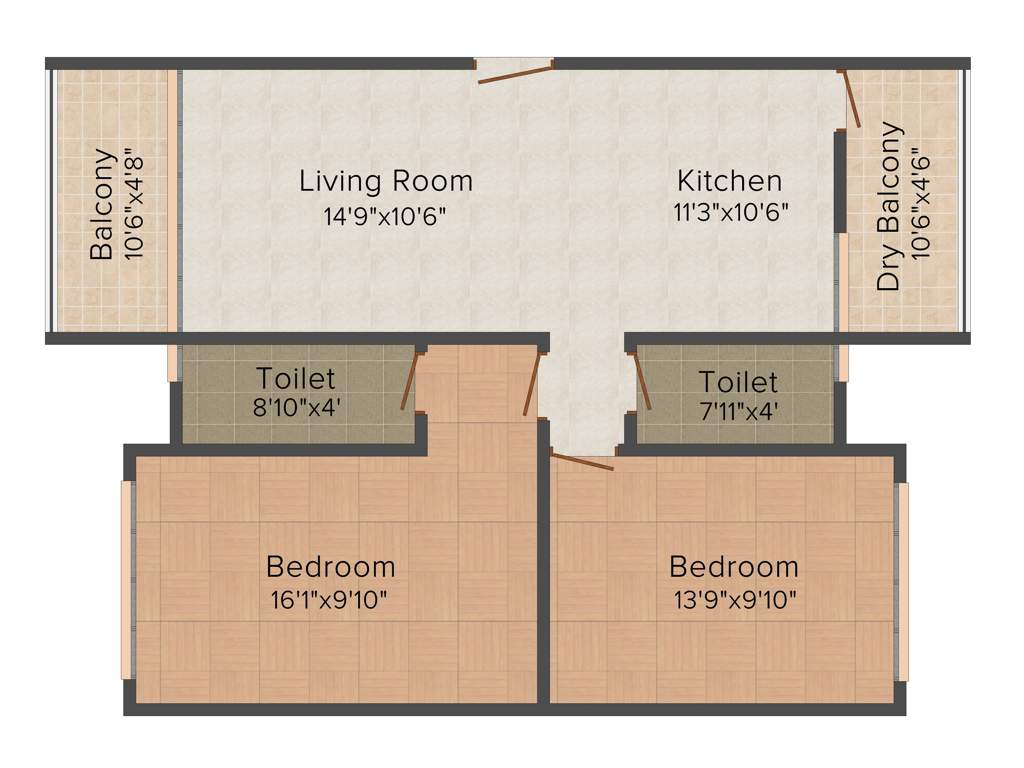 Oxford Florida River Bank (2BHK+2T (1,034 sq ft) 1034 sq ft)
