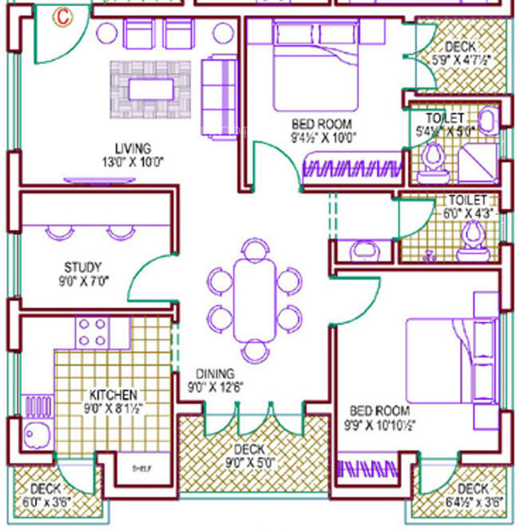 Lakshmi Builders Srinivasa Nagar (2BHK+2T (877 sq ft)   Study Room 877 sq ft) Lakshmi Builders Srinivasa Nagar (2BHK+2T (877 sq ft)   Study Room 877 sq ft)