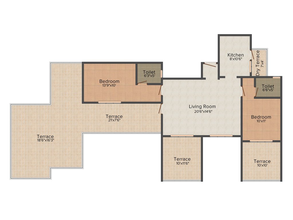 Paramount Altissimo (2BHK+3T (2,027 sq ft) 2027 sq ft)