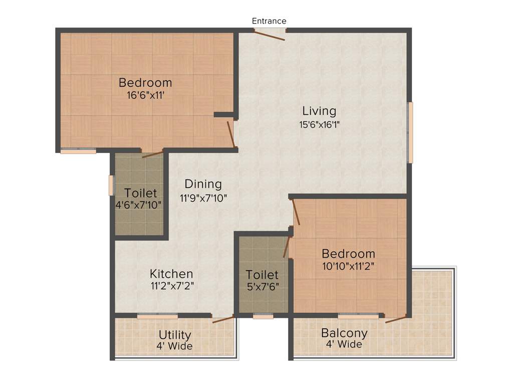Shyam Ambika (2BHK+2T (1,260 sq ft) 1260 sq ft)