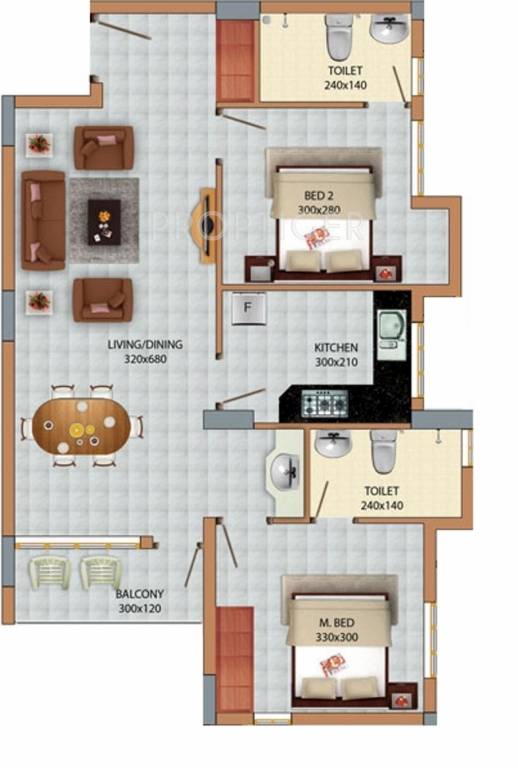 Akshaya Agraharam (2BHK+2T (999 sq ft) 999 sq ft)