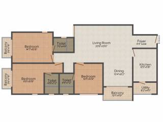 Samson Selene (3BHK+3T (1,636 sq ft) 1636 sq ft)