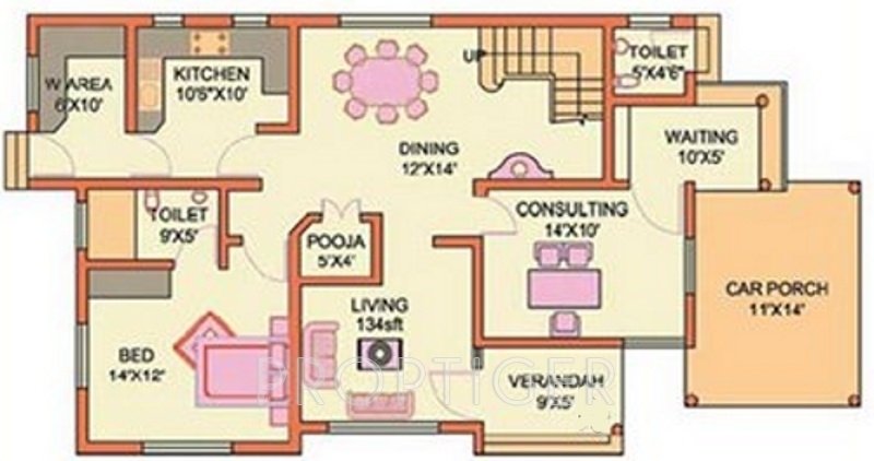 Akshaya Homes (3BHK+4T (1,480 sq ft) + Pooja Room 1480 sq ft)