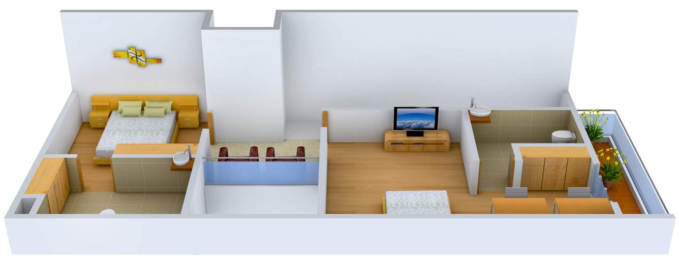 Aratt Rolling Whites (3BHK+3T (1,258 sq ft) + Study Room 1258 sq ft)