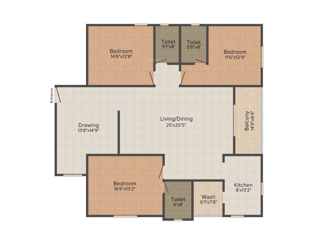 Manbhum Avalon (3BHK+3T (2,190 sq ft) 2190 sq ft)