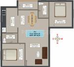 United Reside (2BHK+2T (924 sq ft) 924 sq ft) United Reside (2BHK+2T (924 sq ft) 924 sq ft)