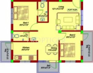 Amman Srishti (2BHK+2T (934 sq ft) 934 sq ft)
