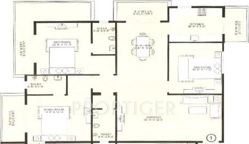 SRI Fortune Pride (3BHK+3T (1,975 sq ft) 1975 sq ft)