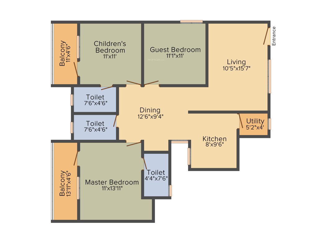 Splendid Elite (3BHK+3T (1,386 sq ft) 1386 sq ft)