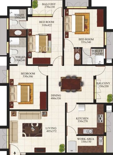 Samson Blue Diamond (3BHK+3T (1,649 sq ft) 1649 sq ft)