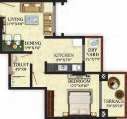 Puraniks Aldea Anexo (1BHK+1T (639 sq ft) 639 sq ft) Puraniks Aldea Anexo (1BHK+1T (639 sq ft) 639 sq ft)