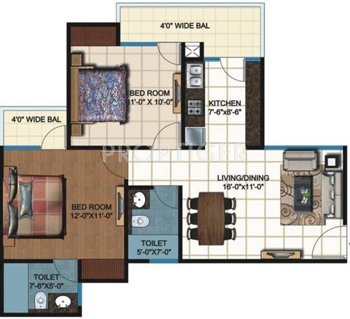 MGI Sanskar Residency (2BHK+2T (950 sq ft) 950 sq ft) MGI Sanskar Residency (2BHK+2T (950 sq ft) 950 sq ft)