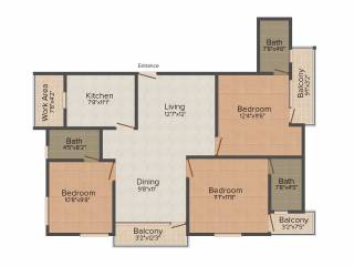 Samson Neptune (3BHK+3T (1,500 sq ft) 1500 sq ft)