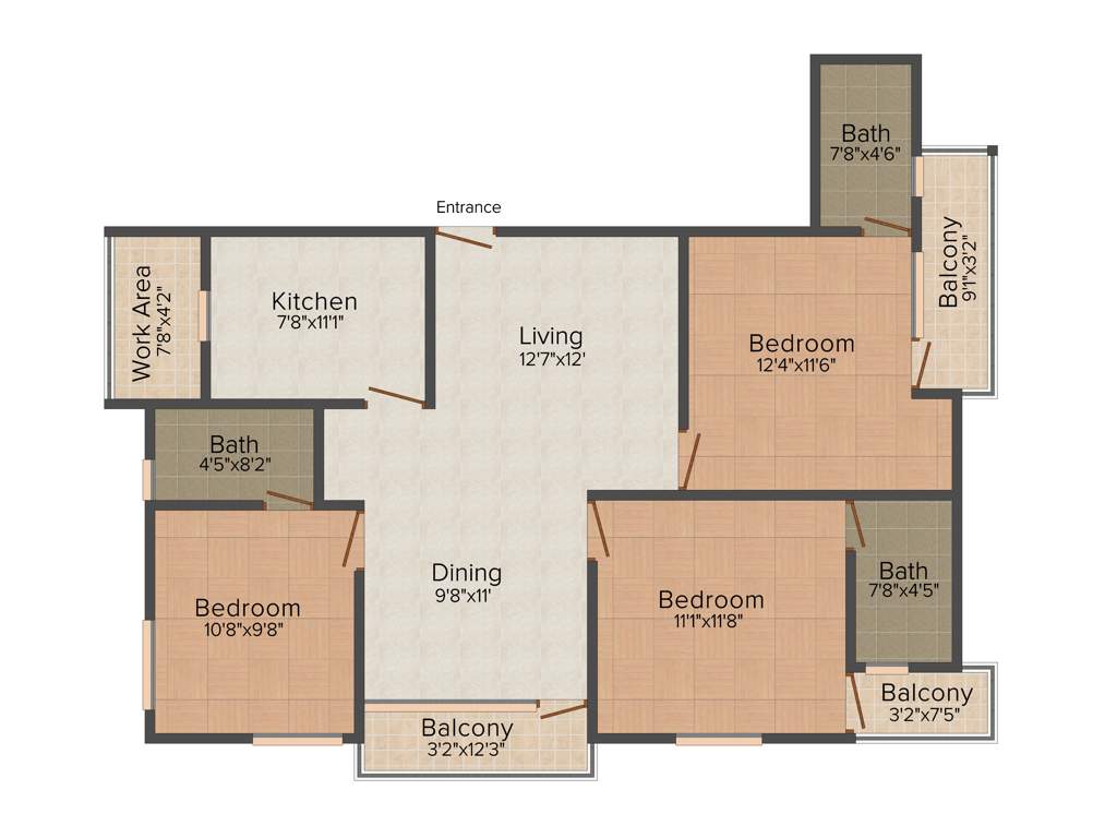 Samson Neptune (3BHK+3T (1,500 sq ft) 1500 sq ft)