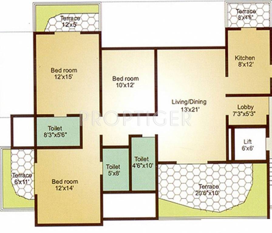 Panama SLK Heights (3BHK+3T (1,635 sq ft) 1635 sq ft) Panama SLK Heights (3BHK+3T (1,635 sq ft) 1635 sq ft)