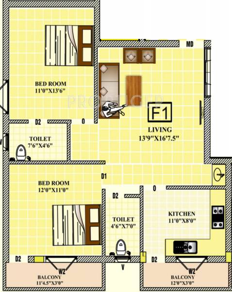 Prudential Arcade (2BHK+2T (955 sq ft) 955 sq ft) Prudential Arcade (2BHK+2T (955 sq ft) 955 sq ft)