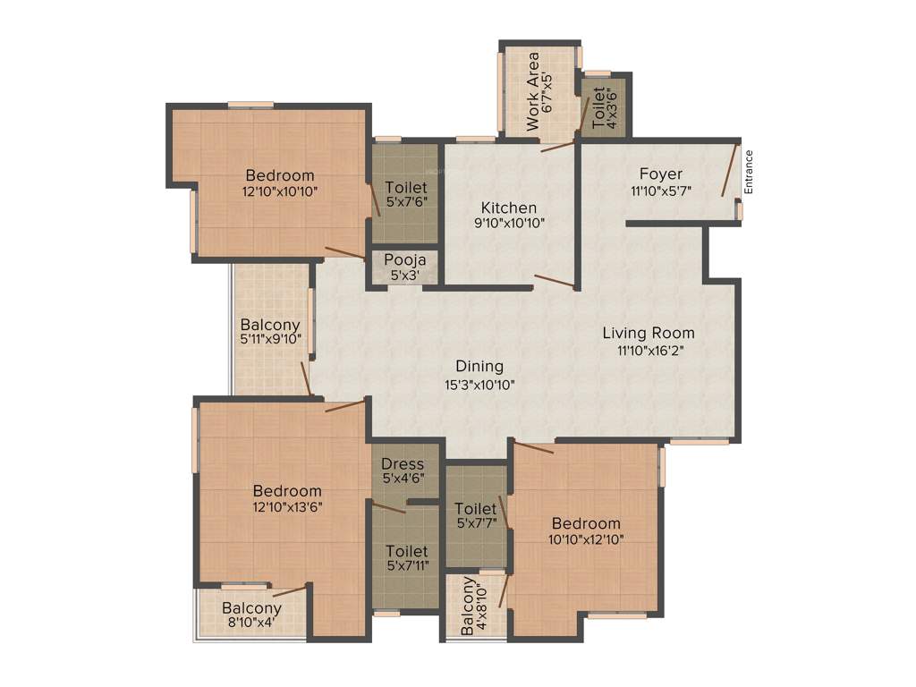 Samson Sanctuary (3BHK+4T (1,859 sq ft) 1859 sq ft)