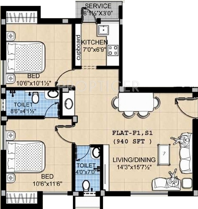 Amman Nakshatra Apartment (2BHK+2T (940 sq ft) 940 sq ft) Amman Nakshatra Apartment (2BHK+2T (940 sq ft) 940 sq ft)