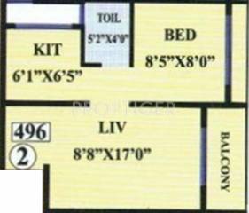 Raj Sai Krishna Palace (1BHK+1T (496 sq ft) 496 sq ft) Raj Sai Krishna Palace (1BHK+1T (496 sq ft) 496 sq ft)