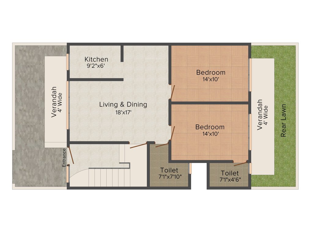 Krish Harmony (2BHK+2T (1,040 sq ft) 1040 sq ft)