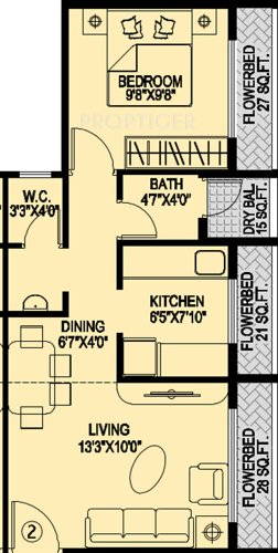 Soham Avenue (1BHK+2T (762 sq ft) 762 sq ft)