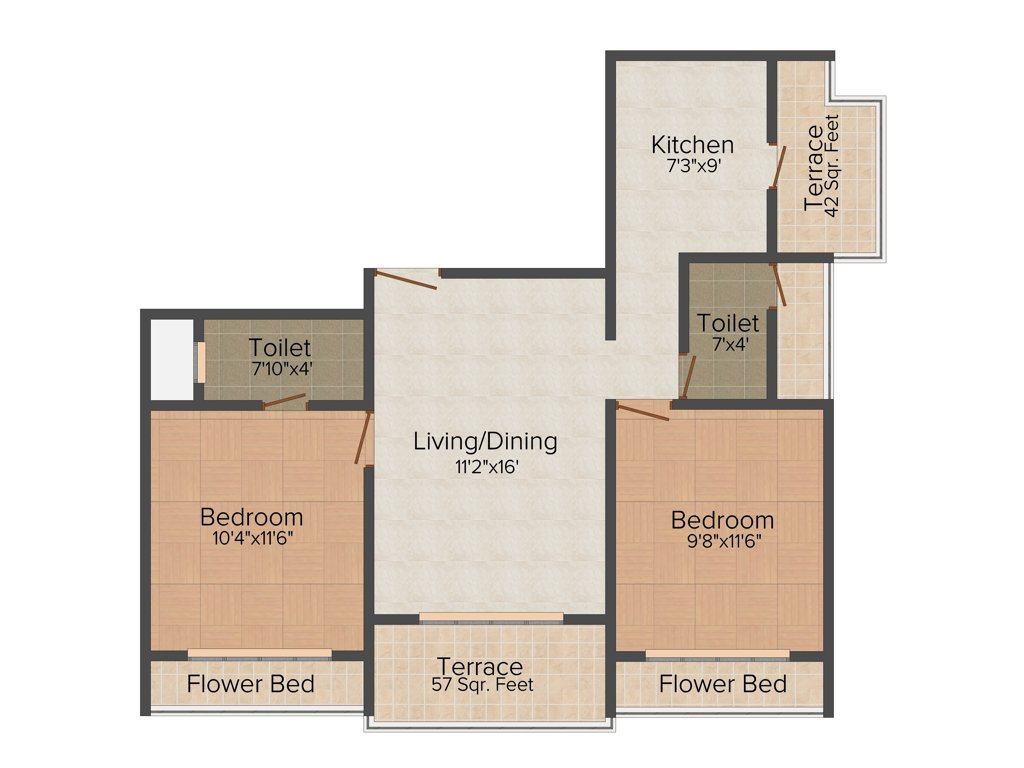 Soham Avenue (2BHK+2T (1,126 sq ft) 1126 sq ft)