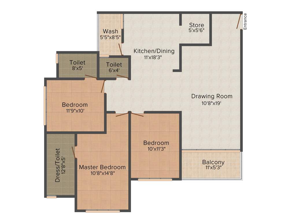 SS Sai Simran Residency (3BHK+3T (1,998 sq ft) 1998 sq ft)