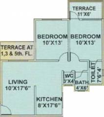 The Sukh Niwas (2BHK+2T (890 sq ft) 890 sq ft)