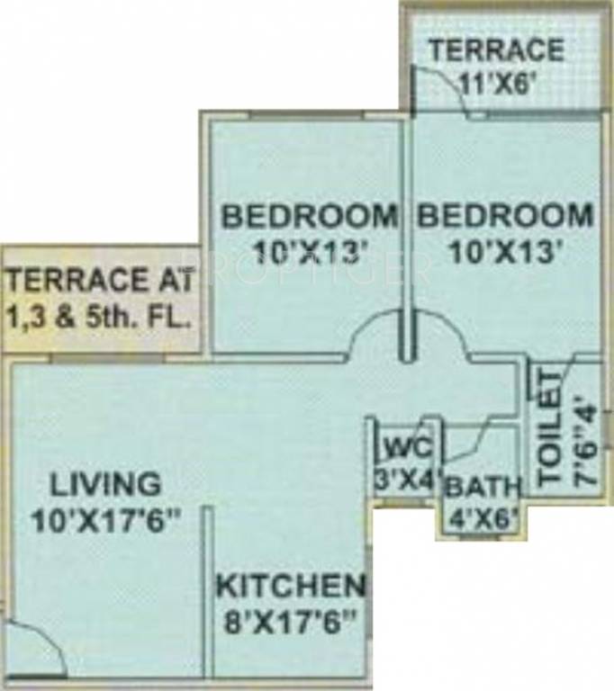 The Sukh Niwas (2BHK+2T (890 sq ft) 890 sq ft)