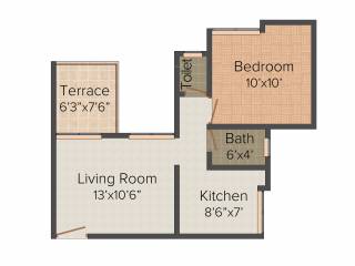 Navratna Exotica (1BHK+1T (562 sq ft) 562 sq ft)