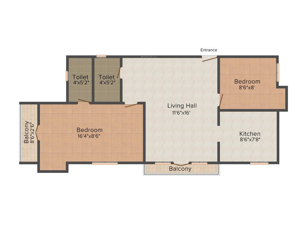 Amman Dharsha Homes (2BHK+2T (890 sq ft) 890 sq ft)