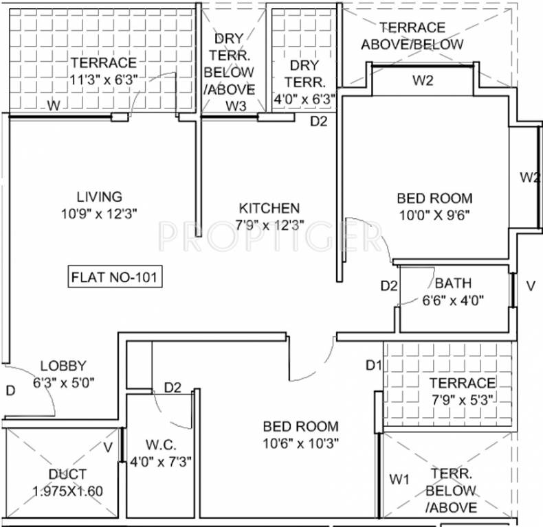 Vignesh Vertex (2BHK+2T (903 sq ft) 903 sq ft)