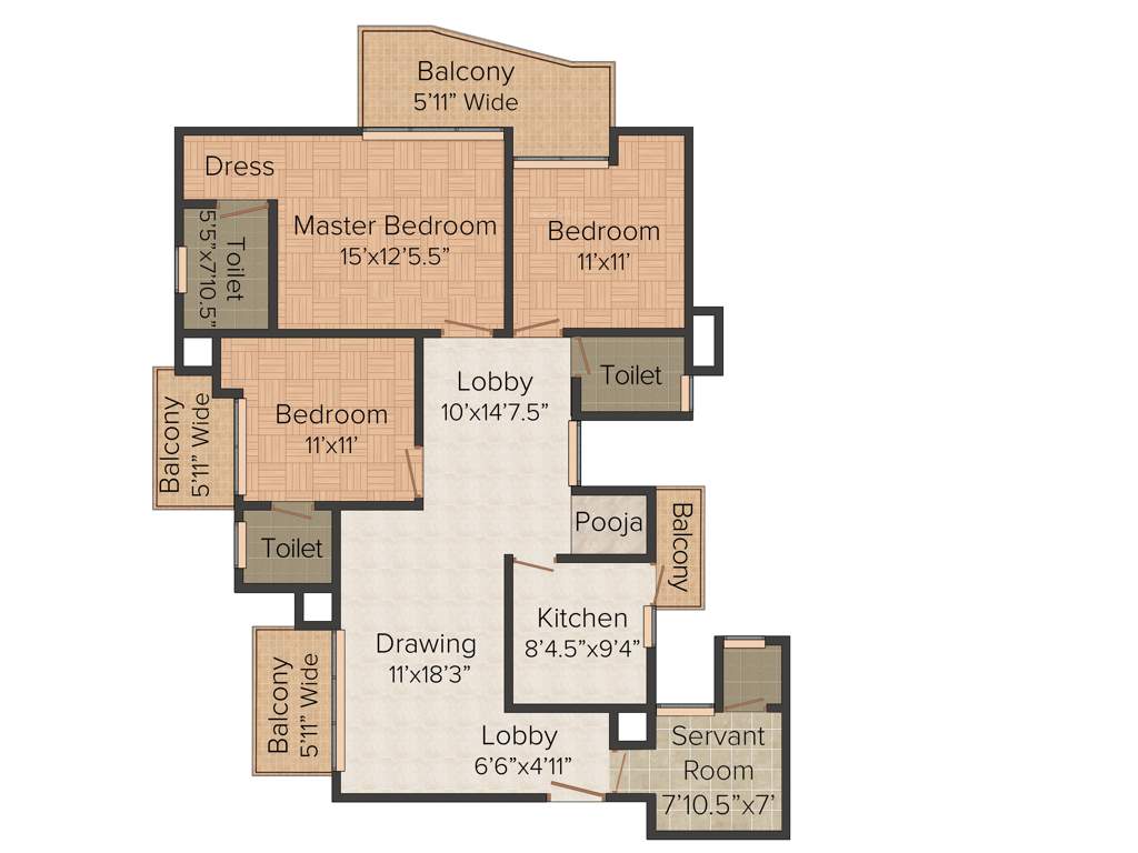 Swatantra Indraprastha Apartments (3BHK+3T (1,889 sq ft) + Pooja Room 1889 sq ft)