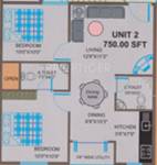 Keystone Sri Sai Residency (2BHK+2T (750 sq ft) 750 sq ft)