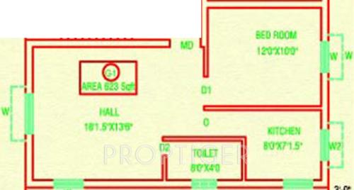 Madhav Krishna Flats (1BHK+1T (623 sq ft) 623 sq ft)