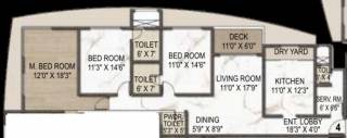 Floor Plan (3BHK+3T) Joy Legend Floor Plan (3BHK+3T)